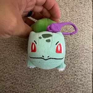 Pokemon Bulbasaur Plush Keychain - Green and Purple